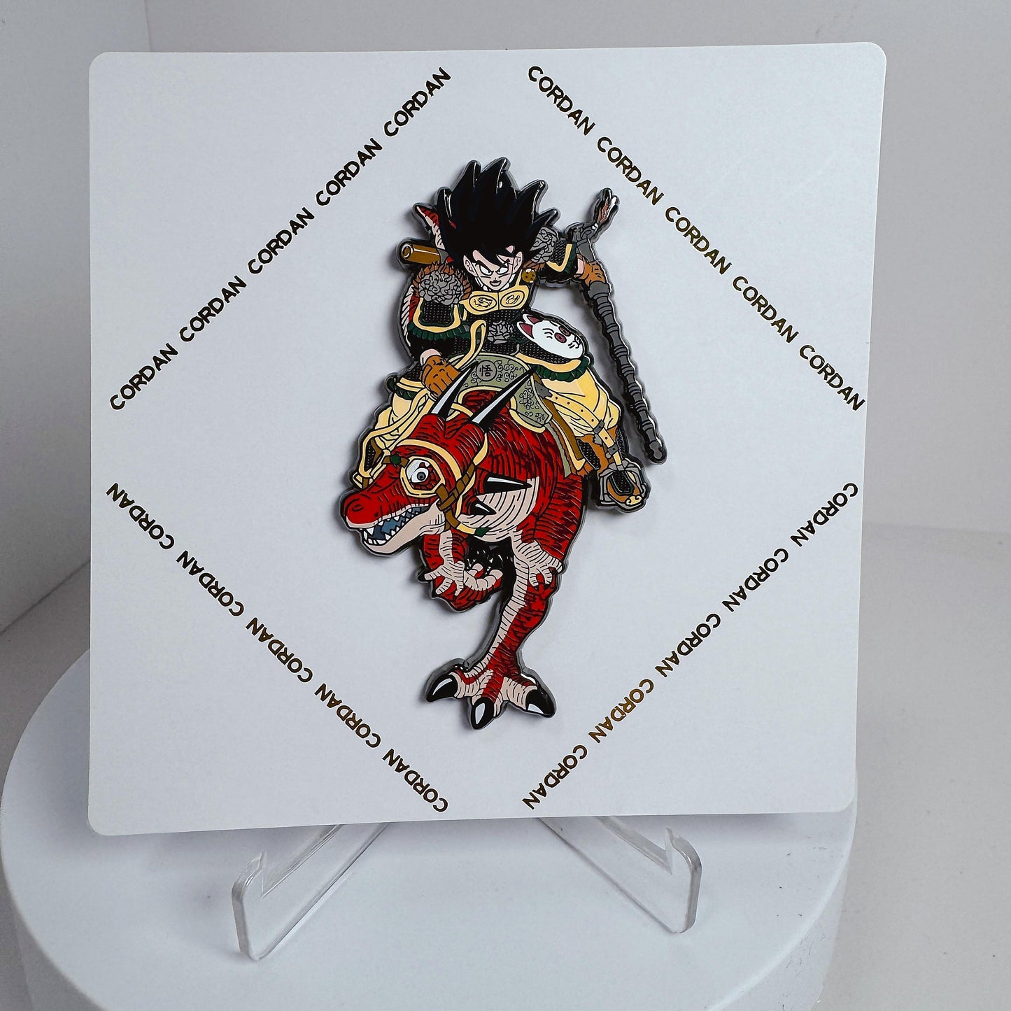 Dragon Ball, Dragon Riding First Bomb, Wukong Riding Dragon, Animation Metal Badge, Collection Badge, Enamel Badge