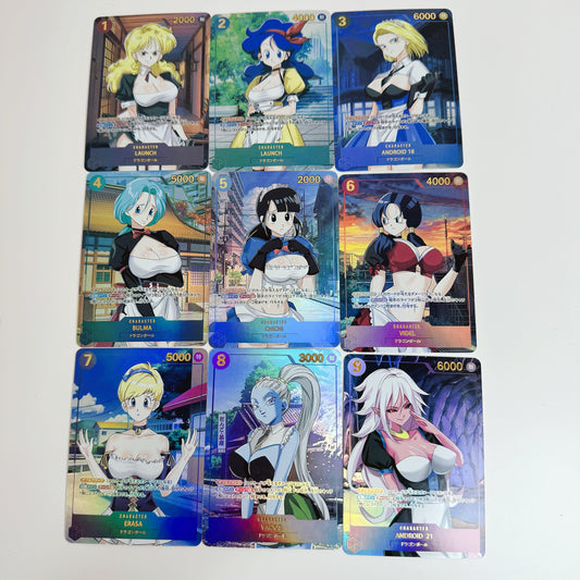 Anime Goddess Story Dragon Ball Coffee Maid Series Set of 9 Anime Flash Cards Collectible Cards