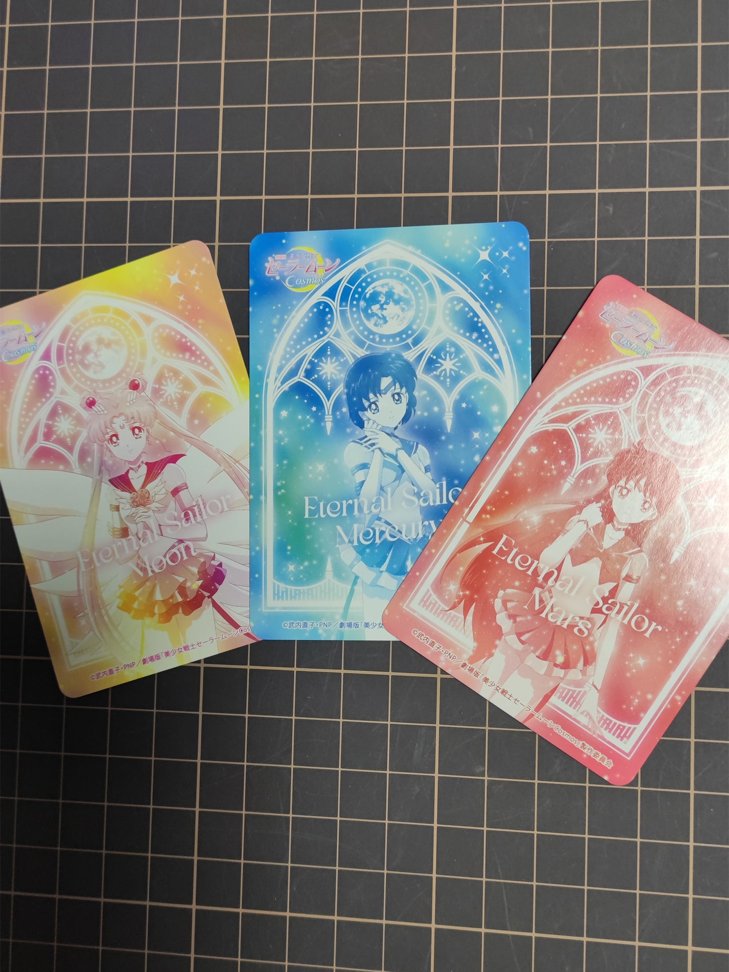 Sailor Moon Theater Edition Cosmos Character Stamping Silver Color Flash Cards (21 pcs)