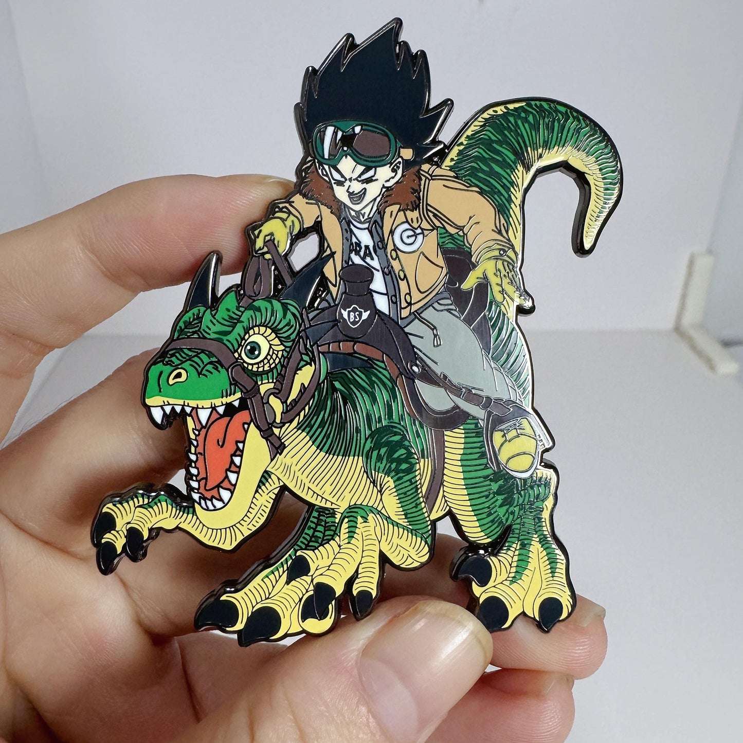 Dragon Ball, Dragon Riding Fourth Bomb, Vegeta Dragon Riding, Animation Metal Badge, Collection Badge, Enamel Badge