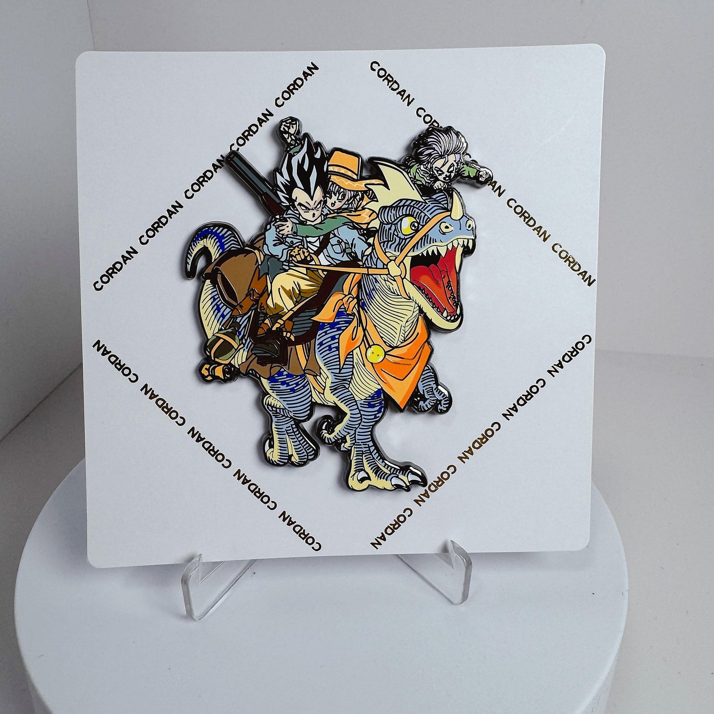 Dragon Ball, Dragon Riding Third Bomb, Vegeta Riding Dragon, Animation Metal Badge, Collection Badge, Enamel Badge