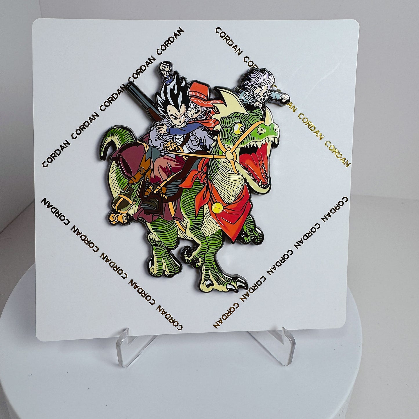 Dragon Ball, Dragon Riding Third Bomb, Vegeta Riding Dragon, Animation Metal Badge, Collection Badge, Enamel Badge