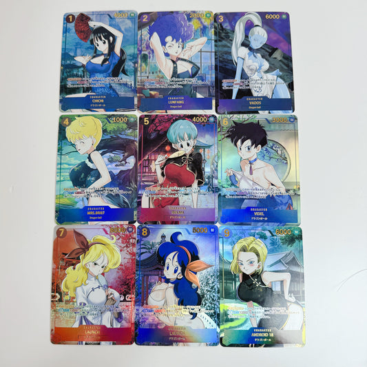 Anime Goddess Story Dragon Ball Chinese Style Qipao Series Set of 9 Collectible Cards Flash Cards