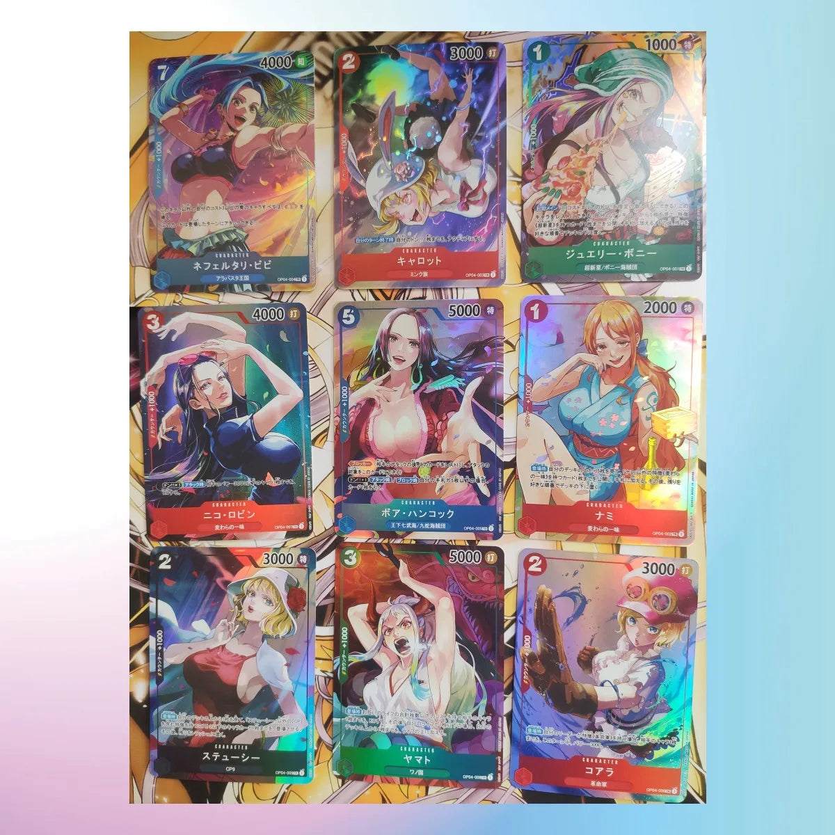 Anime Goddess Story Exclusive Collection One Piece OP Colorful Series Empress Nami Robin Yamato Color Flash 63*88mm