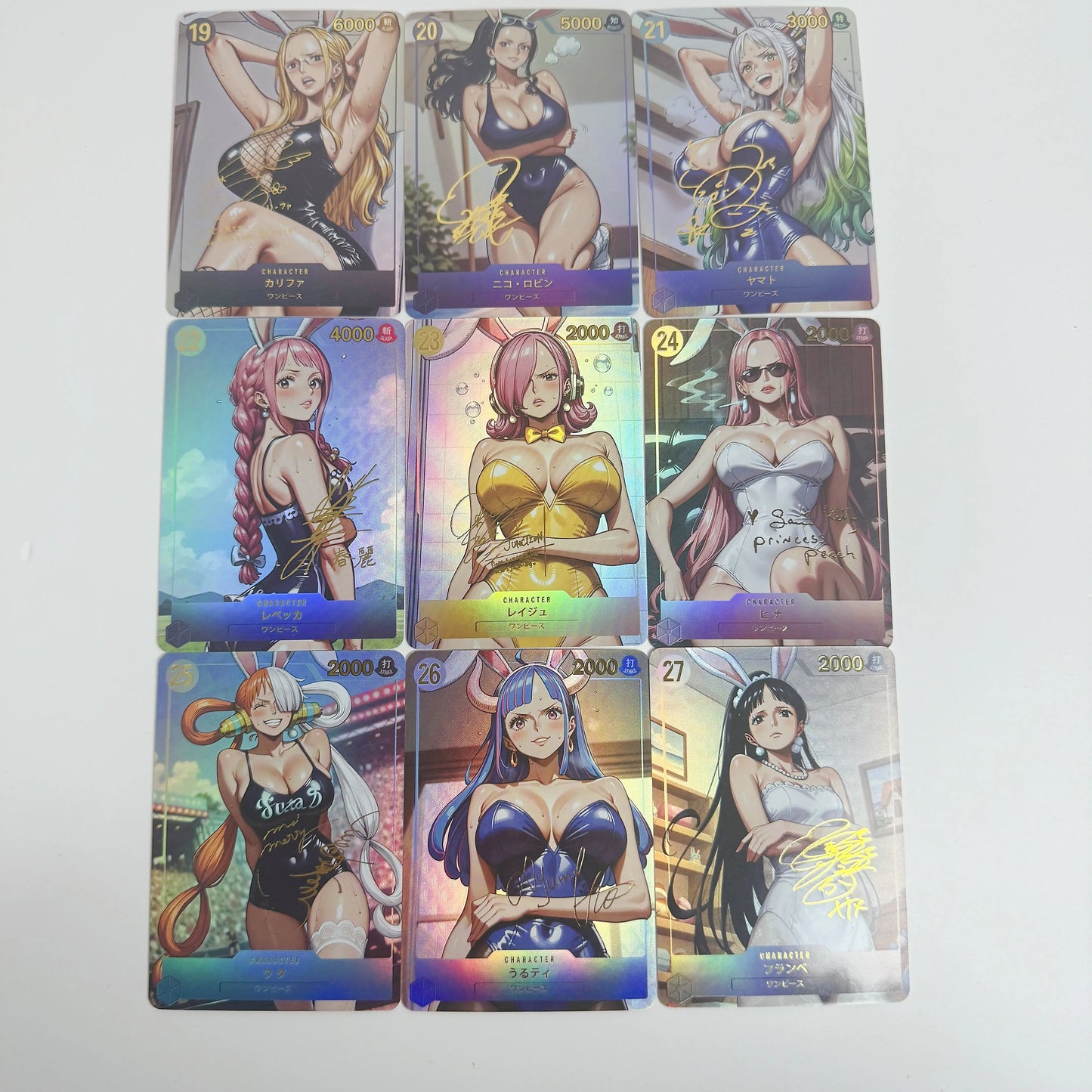 Anime Goddess Story One Piece OPCG Wedding Dress Series Cheongsam Bunny Girl Series Flash Gold-stening Refraction Flash Card