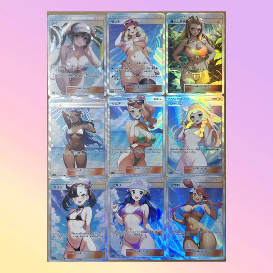 Anime Goddess Story Exclusive Collection Pokémon Pet Trainers Light Refraction Craft 63*88mm