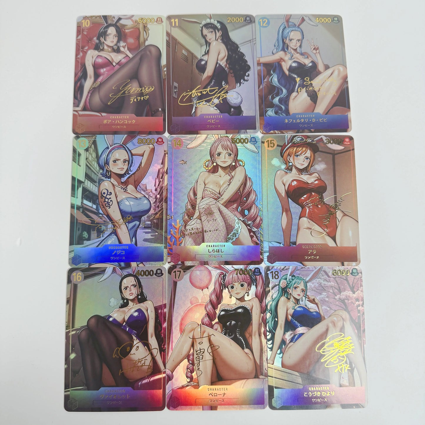 Anime Goddess Story One Piece OPCG Wedding Dress Series Cheongsam Bunny Girl Series Flash Gold-stening Refraction Flash Card