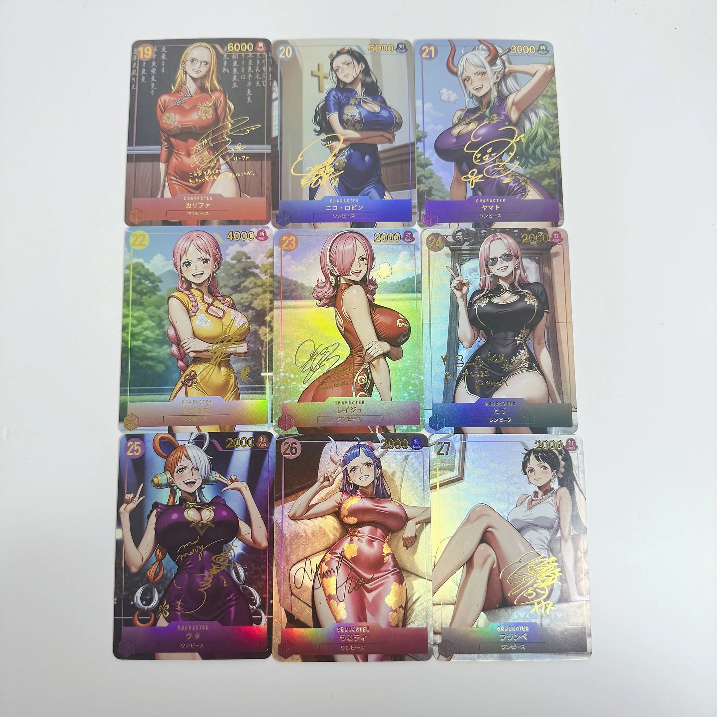 Anime Goddess Story One Piece OPCG Wedding Dress Series Cheongsam Bunny Girl Series Flash Gold-stening Refraction Flash Card