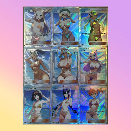 Pokémon Female Trainers First 9 Pictures Refractive Technology 63*88mm