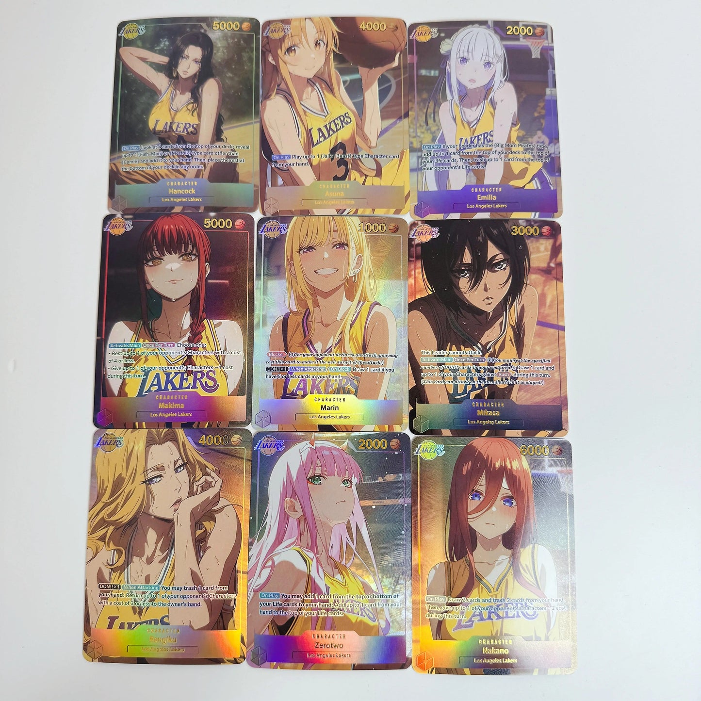 Anime Goddess Story Various Charactor cos Lakers Basketball Team Anime Flash Collection Cards