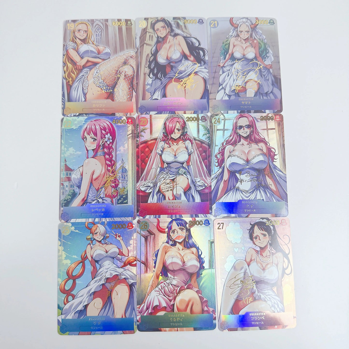 Anime Goddess Story One Piece OPCG Wedding Dress Series Cheongsam Bunny Girl Series Flash Gold-stening Refraction Flash Card